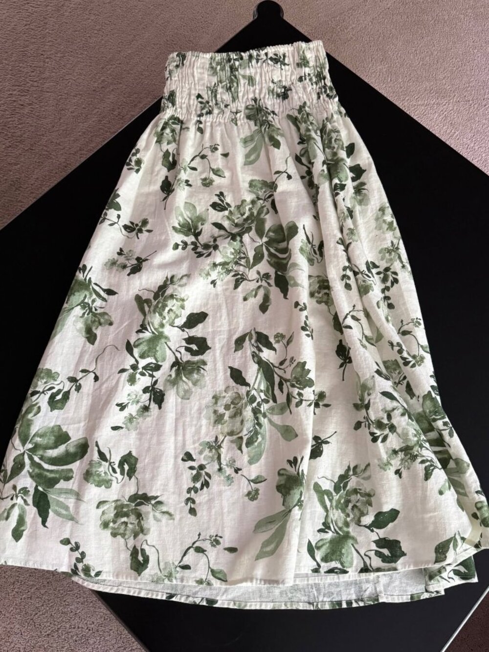 Abercrombie & Fitch Womens Extra Small Petite White Green Floral Skirt xsp